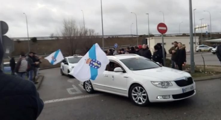 Taxistas de Galicia apoian aos seus compañeiros de Madrid / Europa Press
