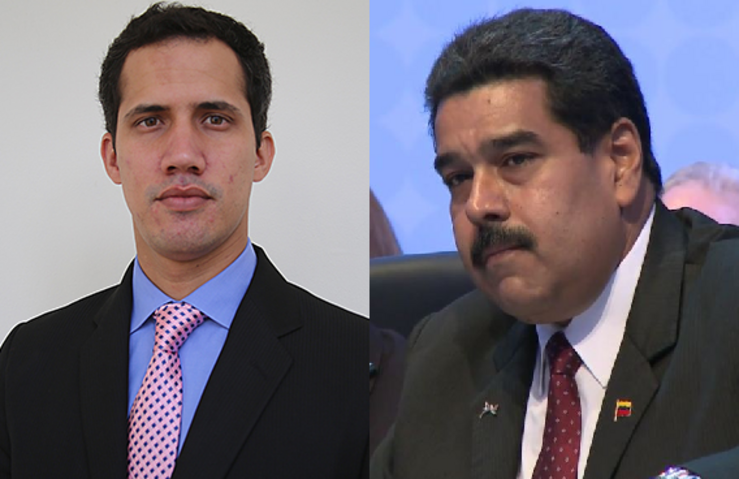 Juan Guaidó e Nicolás Maduro 