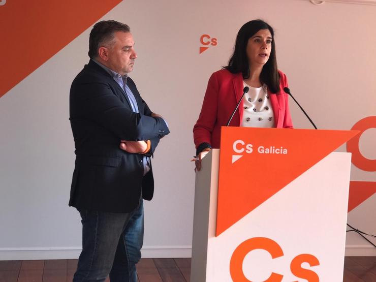 A portavoz de Cidadáns e o secretario de Organización en Galicia. EUROPA PRESS - Arquivo / Europa Press