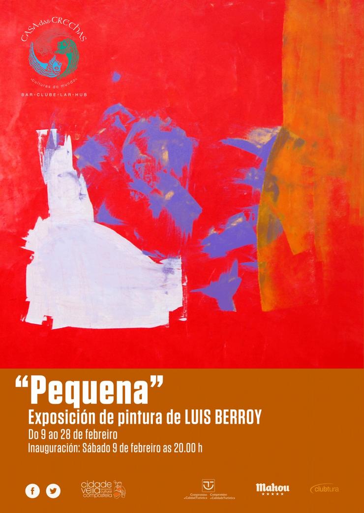 Cartel de presentación da mostra de pintura de Luis Berroy 