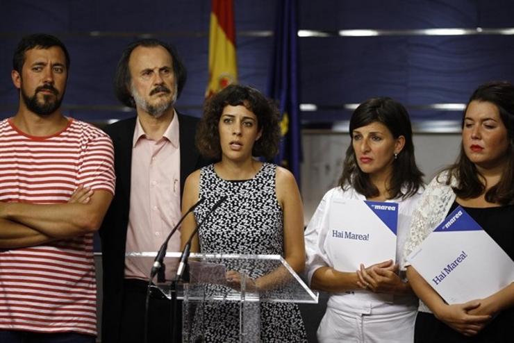 Deputados de En Marea no Congreso,  entre eles, Alexandra Fernández e Yolanda Díaz nas eleccións de xuño de 2016/ Europa Press