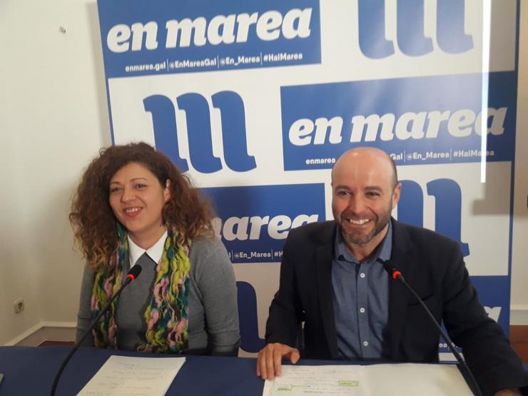 Luís Villares, portavoz de En Marea, e Ana Seijas, membro do Consello dás Mare