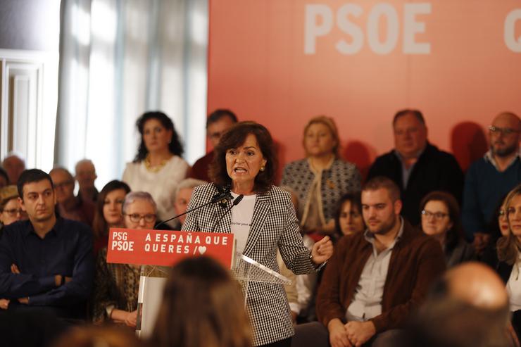 Acto do PSdeG-PSOE en Galicia, en Lugo. Pedro Agrelo - Europa Press 
