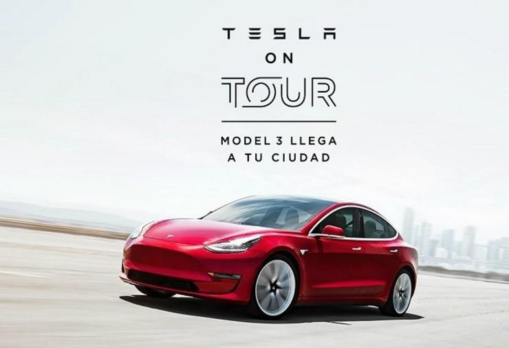 O Tesla Model 3 poderase probar en 15 cidades de toda España. TESLA / Europa Press