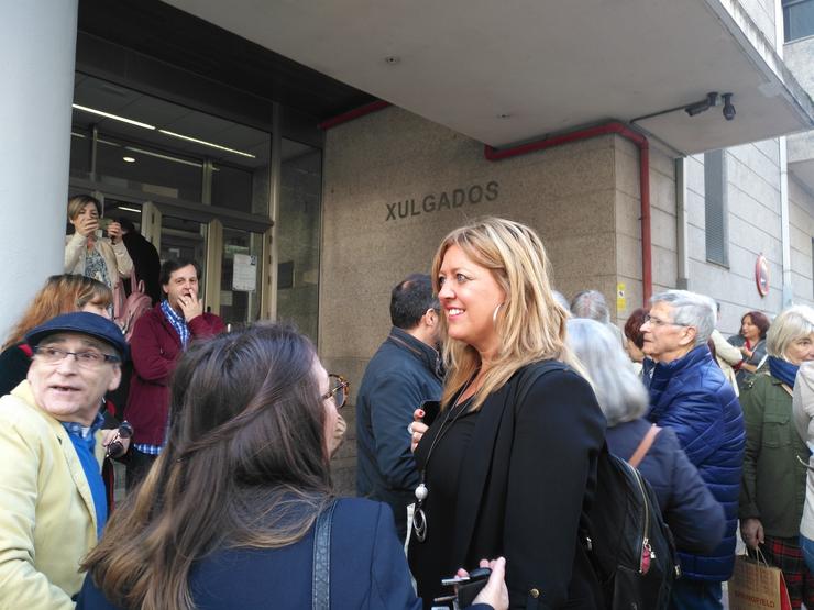 Beatriz Sestayo ás portas dos xulgados de Ferrol / Europa Press