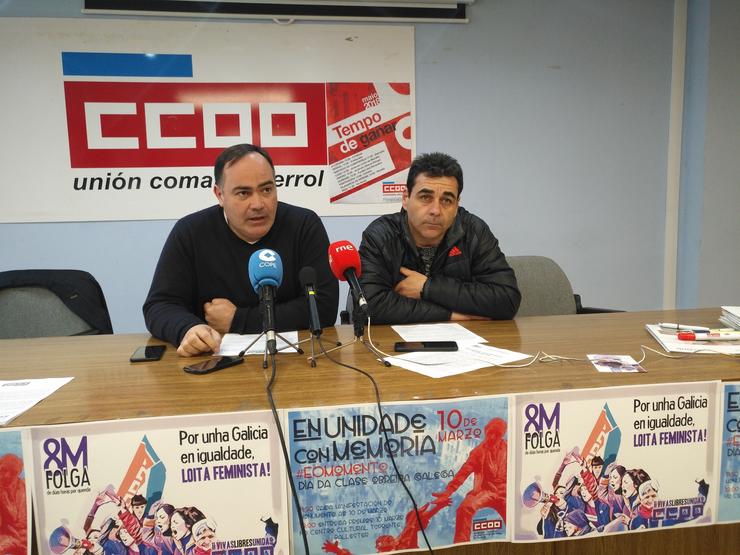 Rolda de prensa de CCOO en Ferrol sobre a industria do naval. 