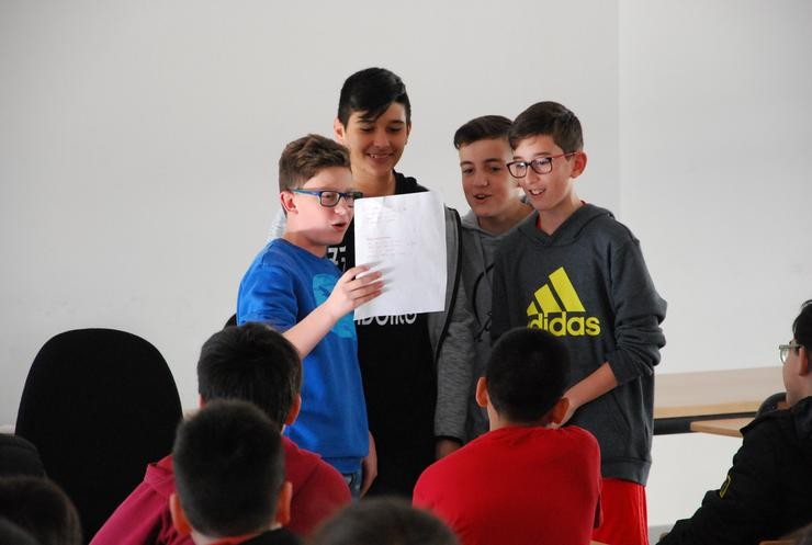 Estudantes de 1º da ESO do IES do Milladoiro 