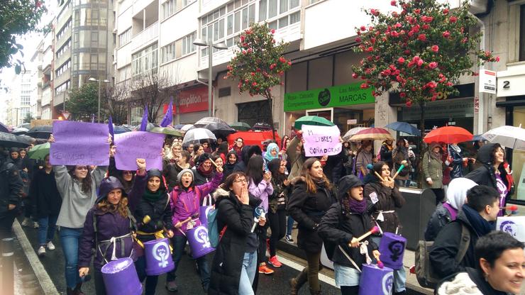 Manifestación en Santiago polo 8M. EUROPA PRESS - Arquivo