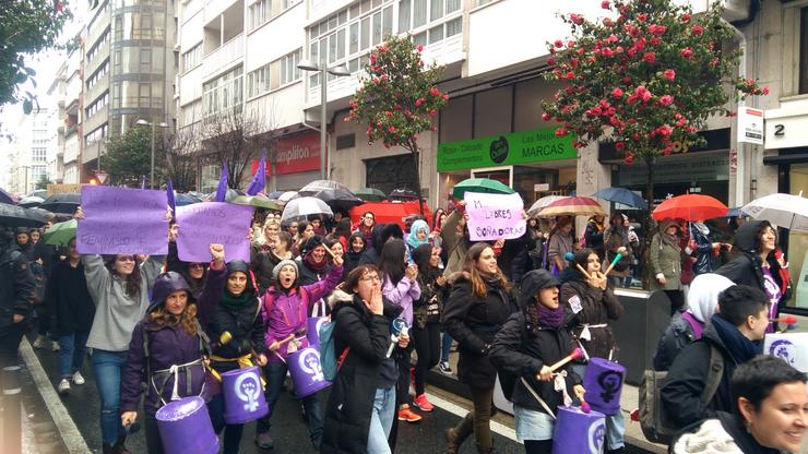 Manifestación en Santiago polo 8M. EUROPA PRESS - Arquivo 