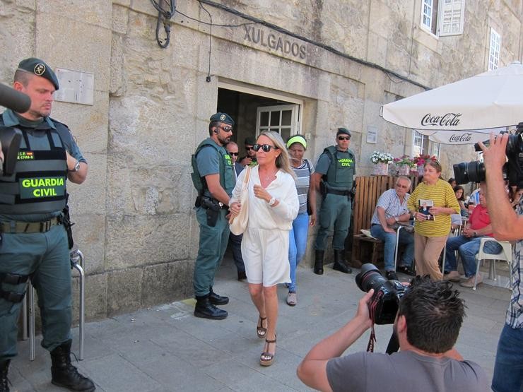 Mariña Castaño saíndo dos xulgados de Padrón caso Fundación Cela. EUROPA PRESS - Arquivo / Europa Press