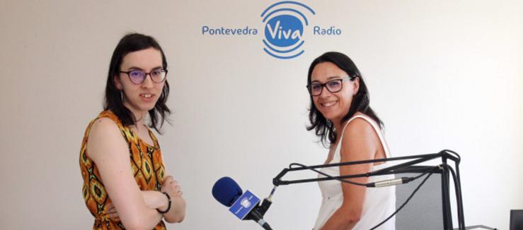 Ada Otero Huertas na radio de PontevedraViva Radio © Mónica Patxot