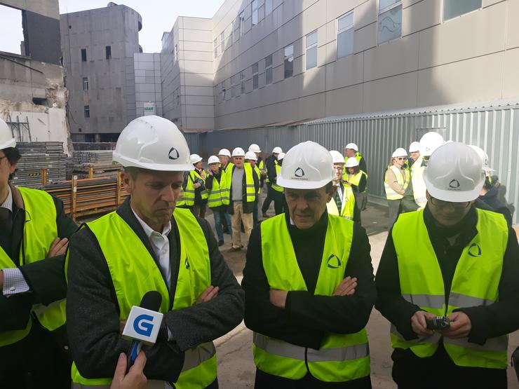 O vicepresidente da Xunta e o arquitecto durante a visita á Cidade dá X / Europa Press
