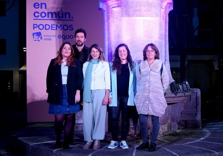 Candidatas de En Común Unidas Podemos no inicio da campaña en Vigo 