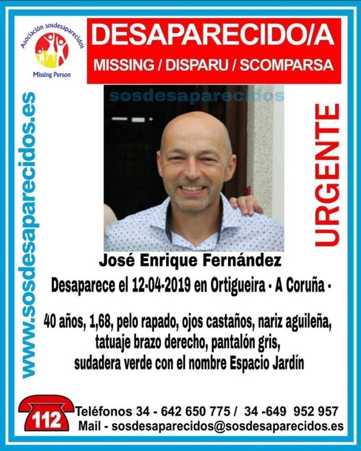 Buscan a un veciño de Ortigueira (A Coruña), de 40 anos, desaparecido desde este venres. SOS DESAPARECIDOS 