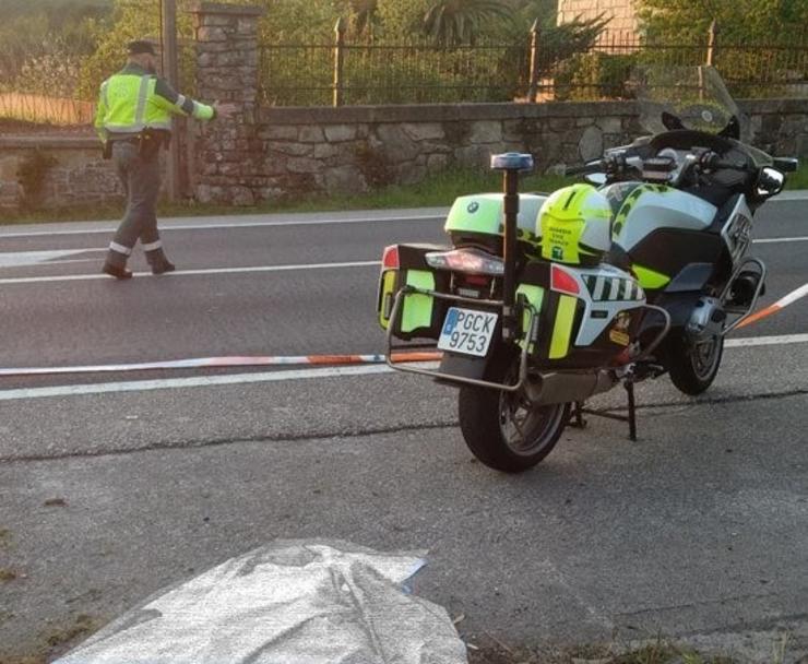 Accidente dun motorista / Arquivo GARDA CIVIL