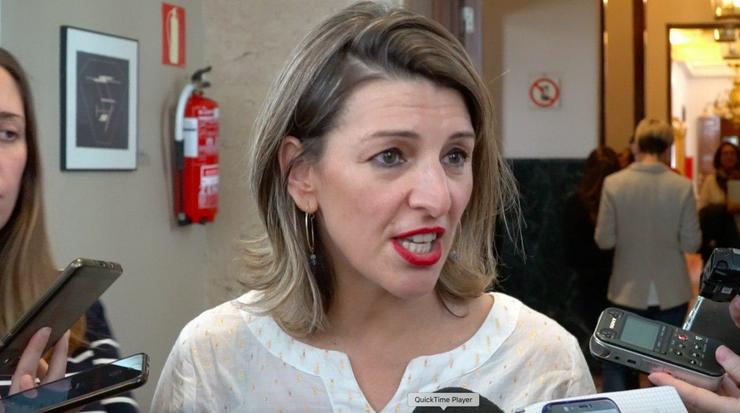 Yolanda Díaz, candidata de En Común Unidas Podemos por Pontevedra / EP