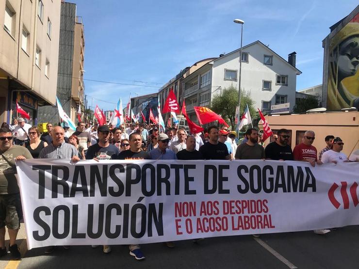 Protesta a favor dos transportistas de Sogama /  CIG - Europa Press