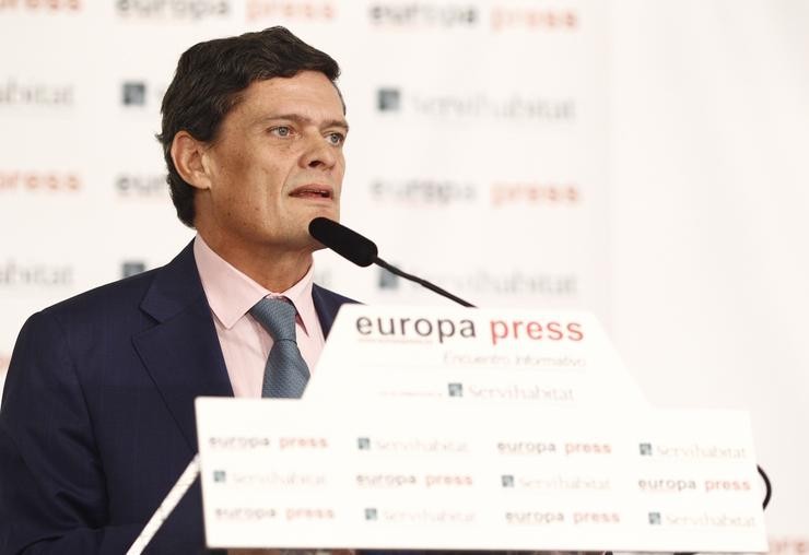 O presidente da Sareb, Jaime Echegoyen, nos Almorzos de Europa Press. EUROPA PRESS - Arquivo 