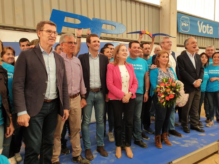 Acto do PP en Nigrán con Alberto Núñez  Feijóo, Ana Pastor e Pablo Casado 