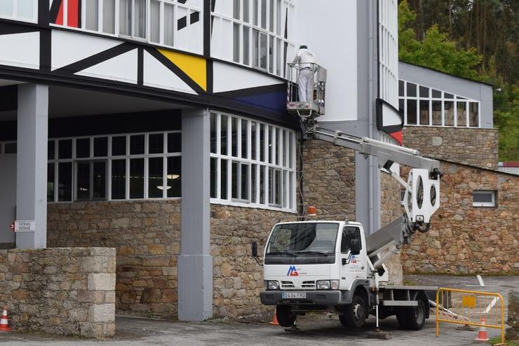 O colectivo Mariña Patrimonio reclama a paralización das obras na fábrica de Sargadelos, declarada BIC. MARIÑA PATRIMONIO