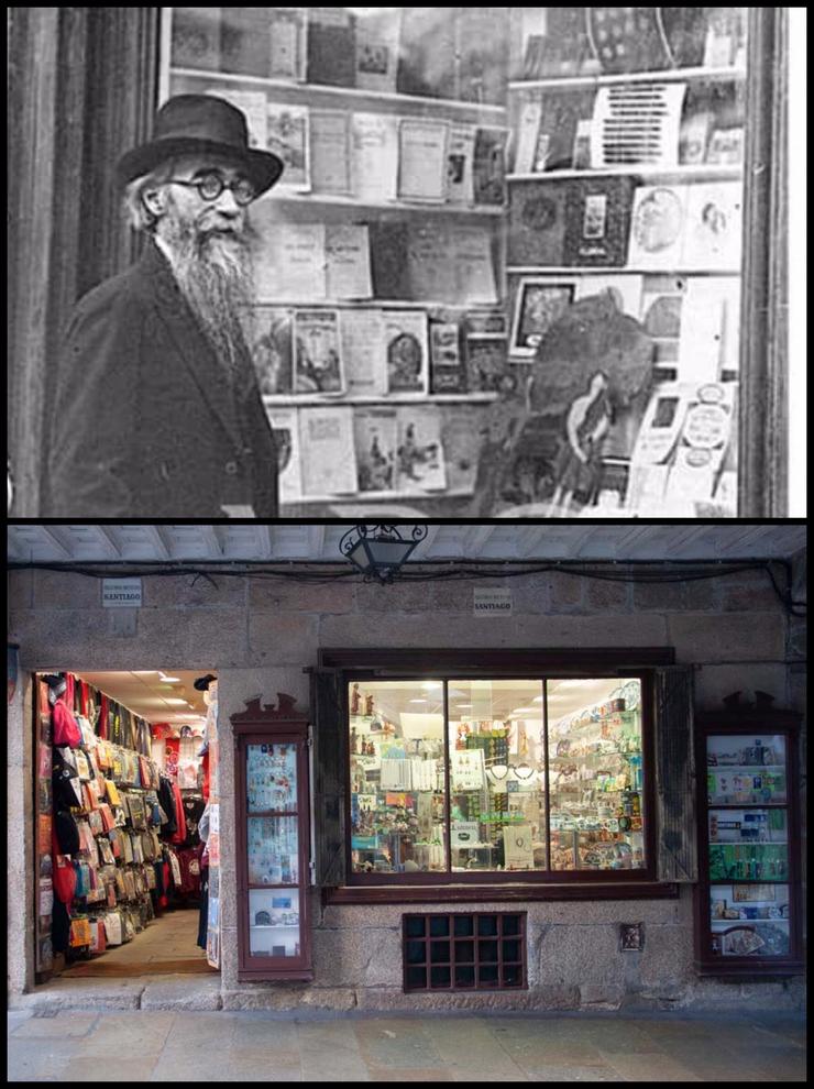 Da libraría Galí á tenda de souvenirs. Foto superior: Pinterest