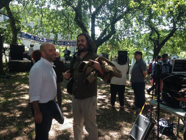 Antón Sánchez e Luís Villares no acto de En Marea. EUROPA PRESS - Arquivo / Europa Press