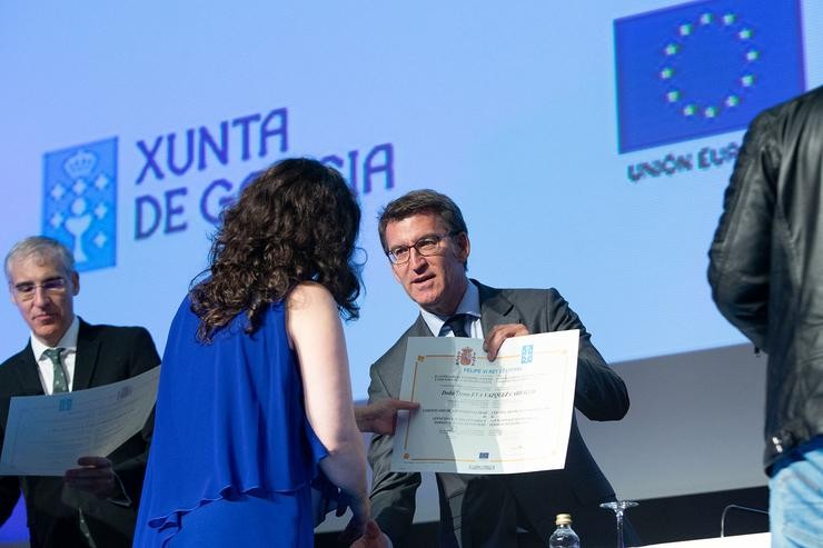 Feijóo na entrega duns premios / XUNTA DE GALICIA