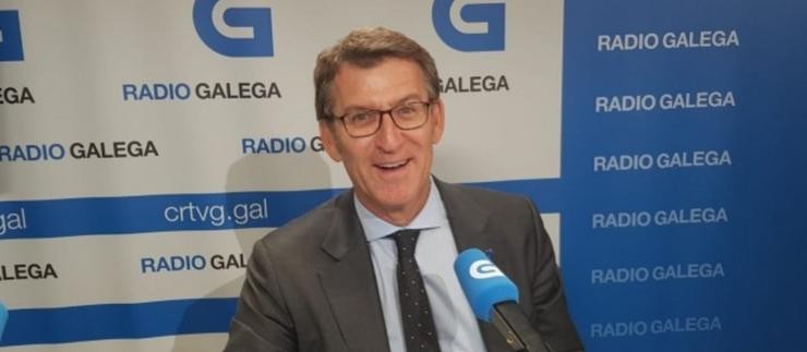 Alberto Núñez Feijóo, en entrevista na Radio Galega.. RADIO GALEGA 