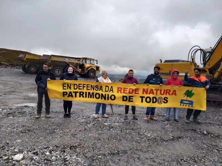 Protesta contra as obras do Parque Eólico do Oribio 