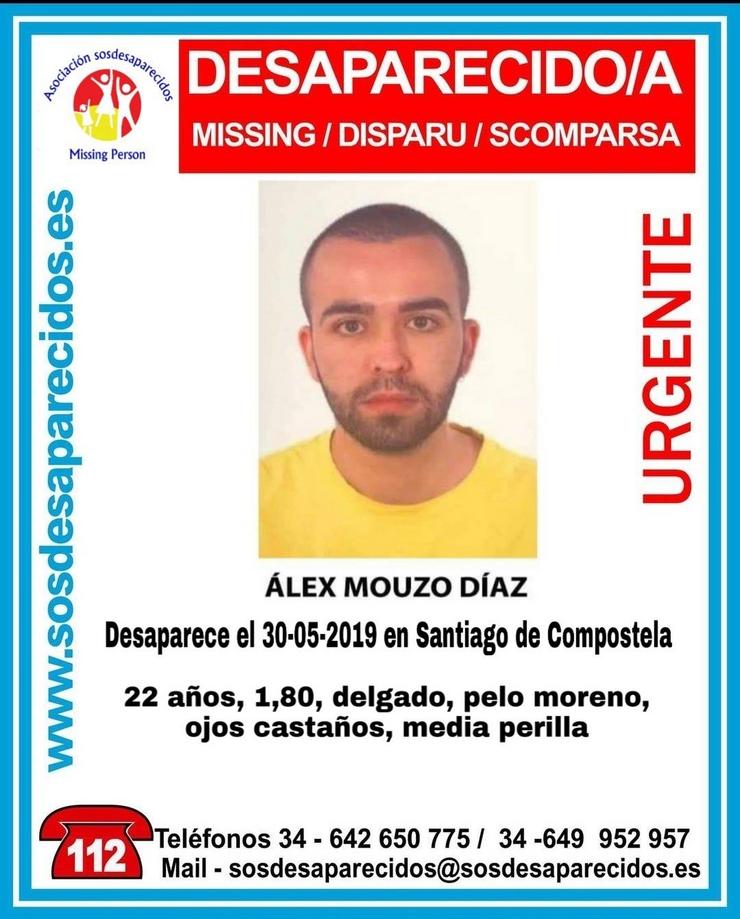 Buscan a un mozo desaparecido desde o xoves en Santiago. SOS DESAPARECIDOS 