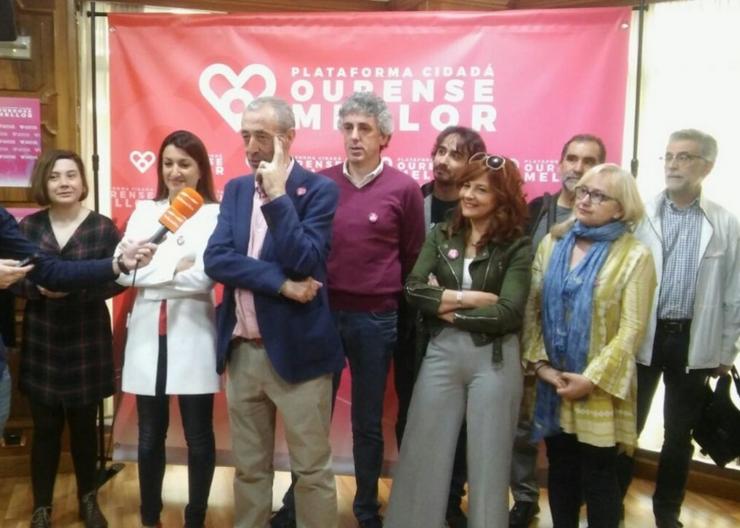 Etelvino Blanco nun acto de Ourense Millor co ex senador do BNG, Pérez Bouzas 