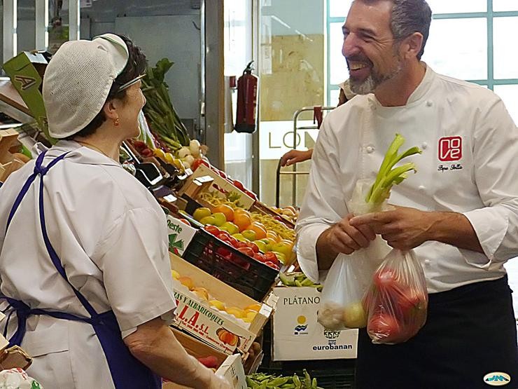 Pepe Solla, no Mercado de Pontevedra 