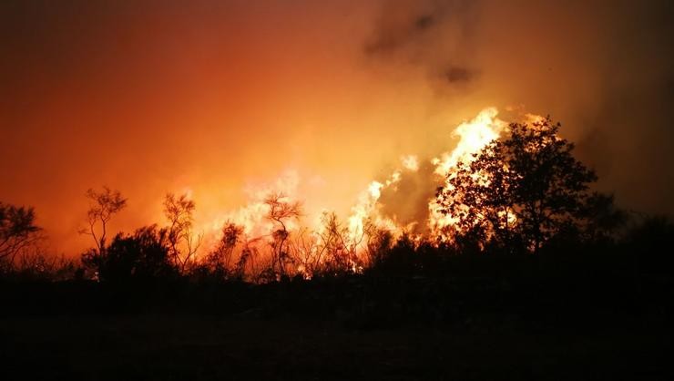 Incendio forestal este luns na Serra de San Mamede. REMITIDA - Arquivo