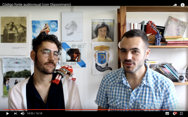 Olaxonmario e Aquel-e, nun vídeo de Youtube 