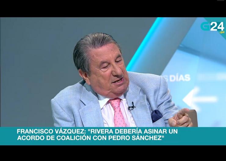 Francisco Vázquez nunha entrevista na TVG. CAPTURA DA TVG 