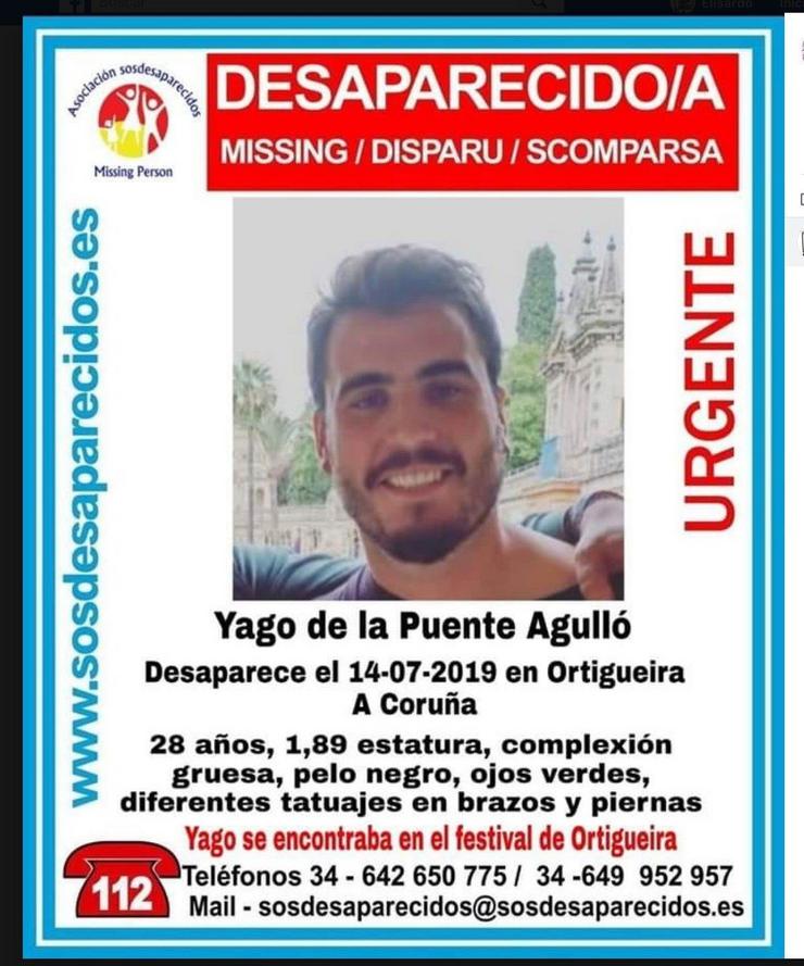 Mozo desaparecido no Festival de Ortigueira. CEDIDA / Europa Press