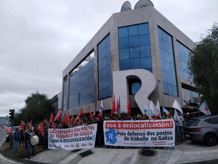 Protesta de traballadores de subcontratas de R. CIG 