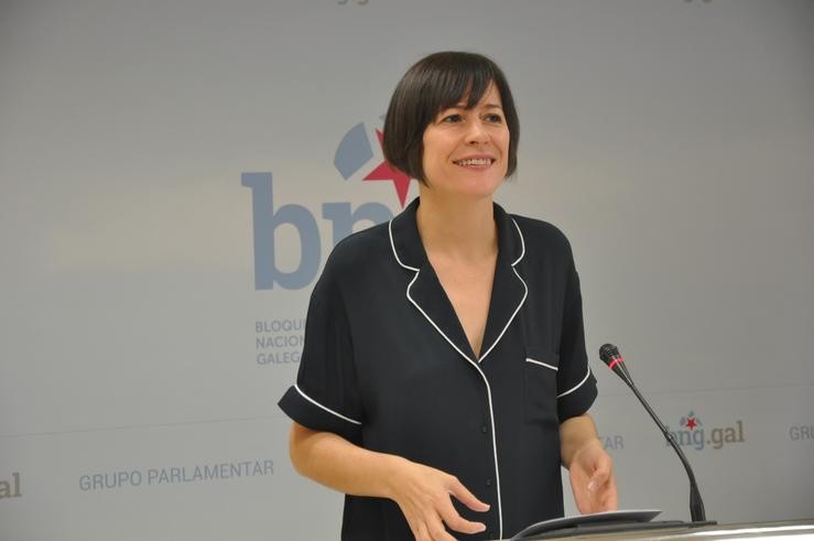 A portavoz nacional do BNG, Ana Pontón, en rolda de prensa.. BNG - Arquivo