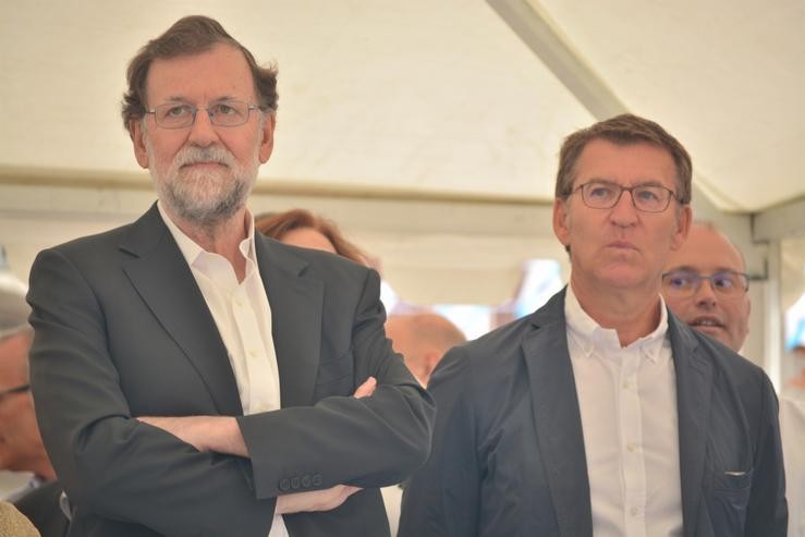 Mariano Rajoy e Alberto Núñez Feijóo en Ourense / Europa Press