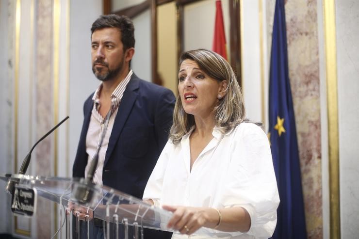 Yolanda Díaz xunto a Antón Gómez-Reino.. Eduardo Parra - Europa Press / Europa Press