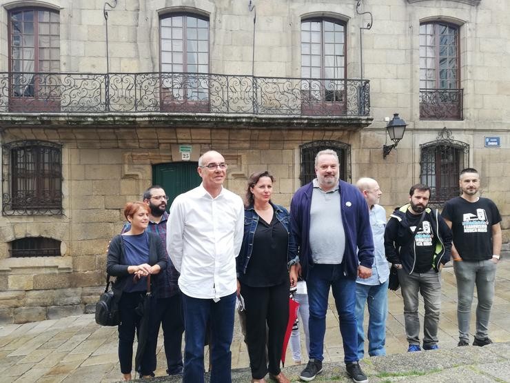 Rolda de prensa de Francisco Jorquera e Ana Miranda, do BNG, sobre a denuncia ante a ONU polo acceso a documentos franquistas 