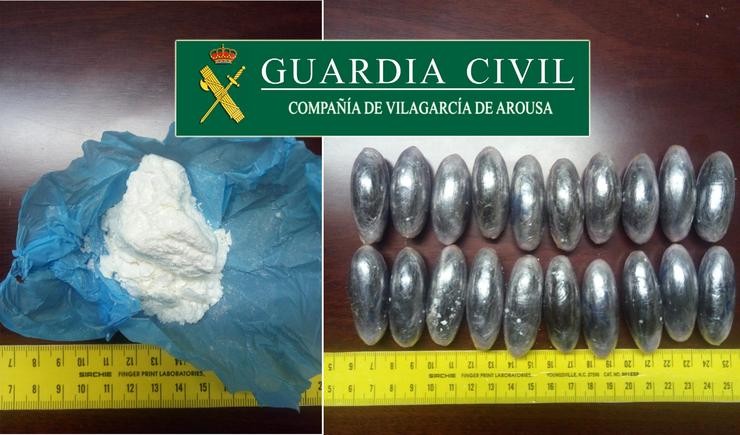 Detidos catro novos de Santiago por tráfico de drogas nun dispositivo na comarca de Caldas (Pontevedra).. GARDA CIVIL 