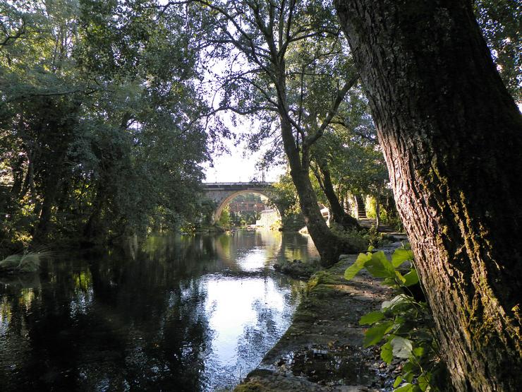 Río Verdugo ao seu paso por Ponte Caldelas / Gabriel González en Wikipedia.