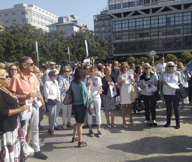 Concentración na Coruña pola desaparición do mozo en Ortigueira o pasado mes de xullo 