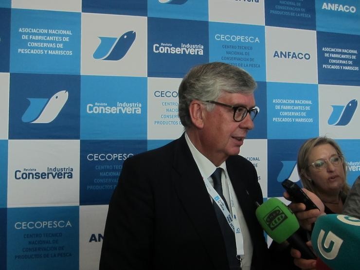 O secretario xeral de Anfaco-Cecopesca, Juan Vieites, tras a inauguración da Conferencia Mundial do Atún / Europa Press