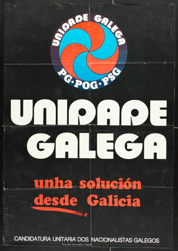 Un cartel de Unidade Galega