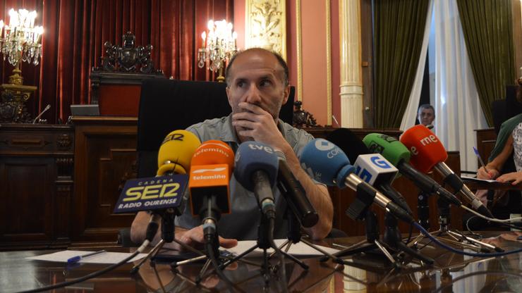 O alcalde de Ourense, Gonzalo Pérez Jácome, en rolda de prensa.. EUROPA PRESS - Arquivo