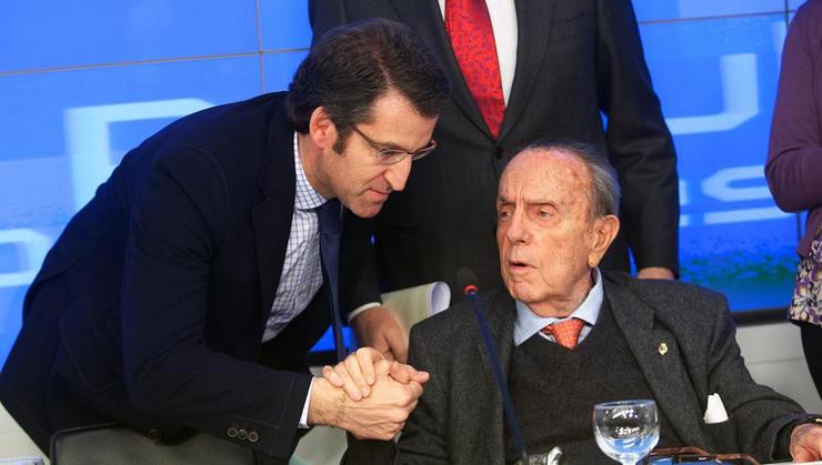 Alberto Núñez Feijóo con Manuel Fraga 