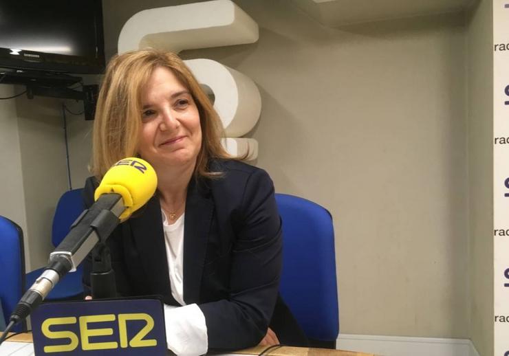 A deputada do PSOE Pilar Cancela nunha entrevista á Cadea Ser.. CADEA SER - Arquivo 
