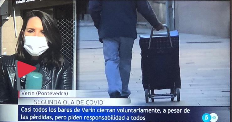 Informativos Telecinco sitúa a localidade de Verín en Pontevedra